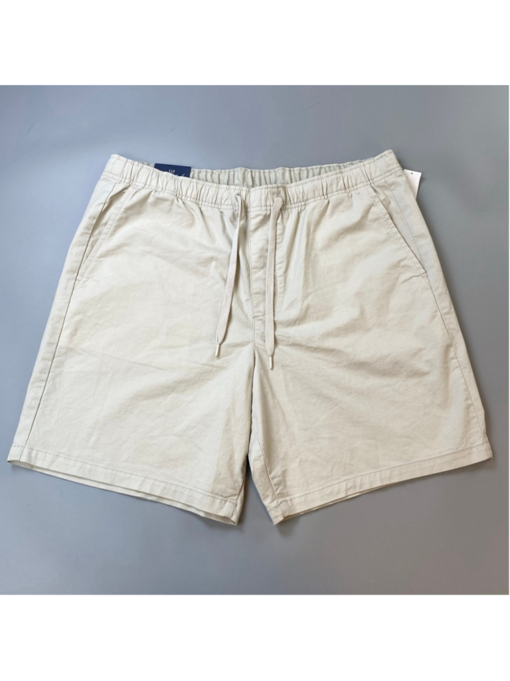 GAP Easy Shorts Mens Large Beige Flat Front 7” Casual Preppy Dadcore Classic